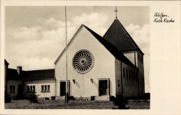 Ak Wolfen in Saksen Anhalt, katholieke kerk
