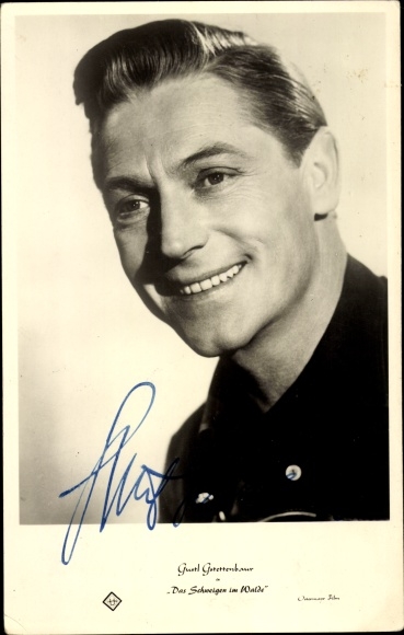 Postcard actor Gustl Gstettenbaur, Stark-Gstettenbaur, portrait, autograph