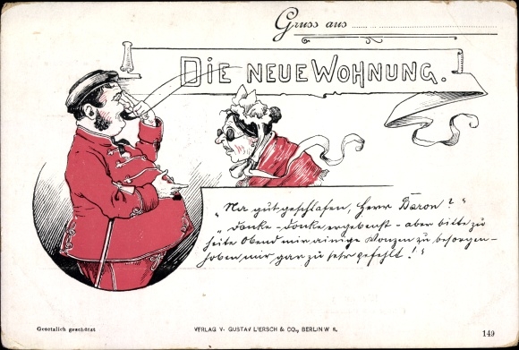 Artysta Ak Nowe mieszkanie, mężczyzna, stara kobieta