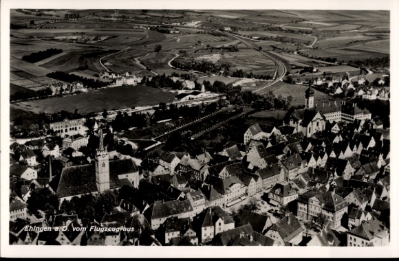 Ak Ehingen im Hegau Baden, Luftaufnahme