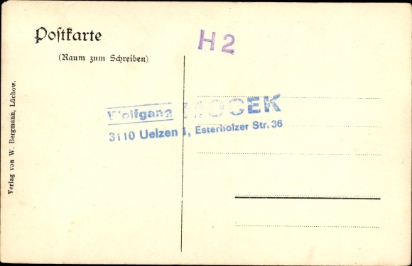 Postcard Hanover. Wendland, wedding people in costumes