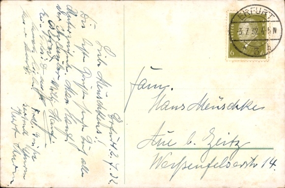 Artist Postcard Bahndorf, H., Erfurt in Thuringia, Am Venedig