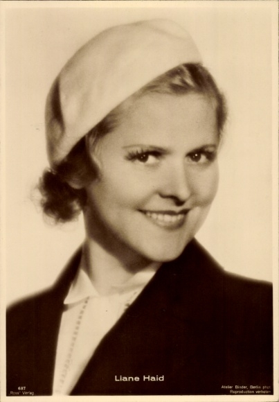 Ak Schauspielerin Liane Haid, Baskenmütze, Portrait, Ross Verlag 687