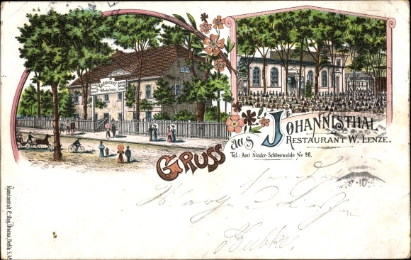 Chromo-Litho Berlin Treptow Johannisthal, Restaurant W. Lenze