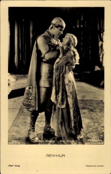 Actor Ramon Novaro, actress May Mc Avoy, portrait, from Ben-Hur