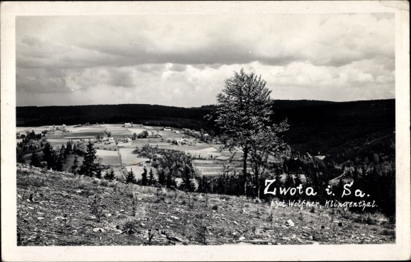 foto Ak Zwota Klingenthal in Vogtland Saksen, panorama