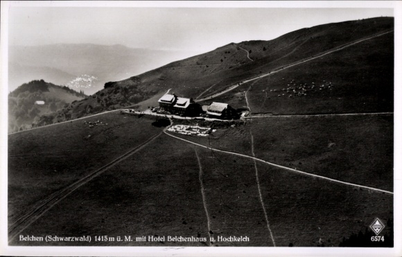 Postcard Aitern in the Baden Black Forest, Belchen, Belchenhaus, 1415 m above sea level, Hotel Belchenhaus, Hochk