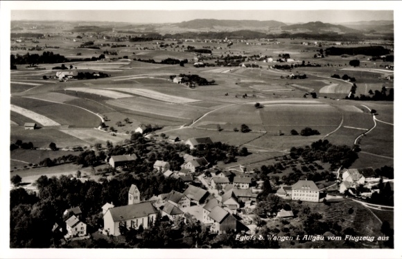 Postcard Eglofs Argenbühl in Allgäu, aerial photograph