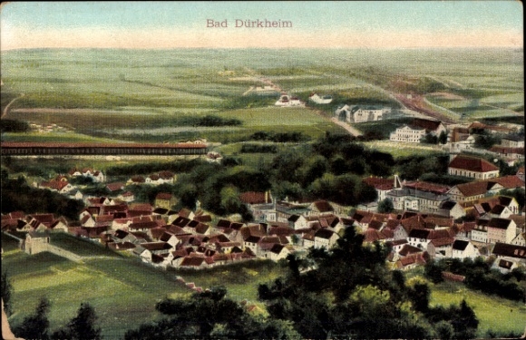 Ak Bad Dürkheim in der Pfalz, Landschaftsansicht, Stadtansicht,  farbige 