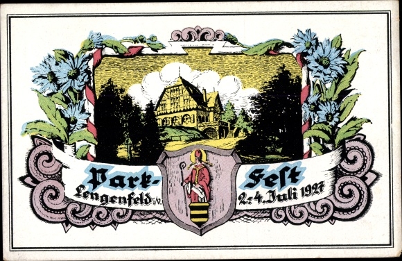 PC Lengenfeld im Vogtland Sachsen, Parkfest 1927, coat of arms