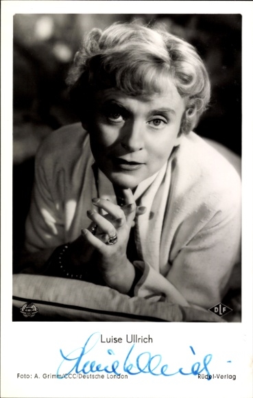 Postcard actress Luise Ullirch, portrait, autograph
