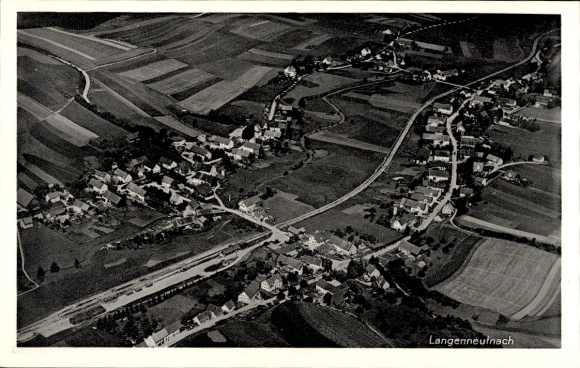 Ak Langenneufnach in Schwaben, Fliegeraufnahme