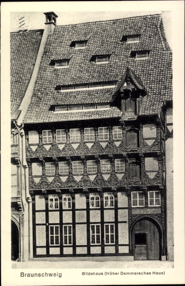 Postcard Braunschweig in Lower Saxony, Guild House, formerly Demmersches Haus