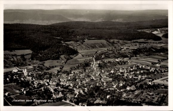 Ak Jestetten in Baden, Fliegeraufnahme