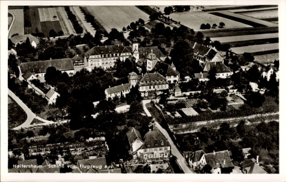 Postcard Heitersheim in the Black Forest, aerial photograph