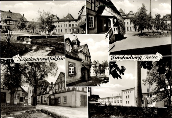 KP Fürstenberg nad Wezerą, fabryka porcelany, różne widoki