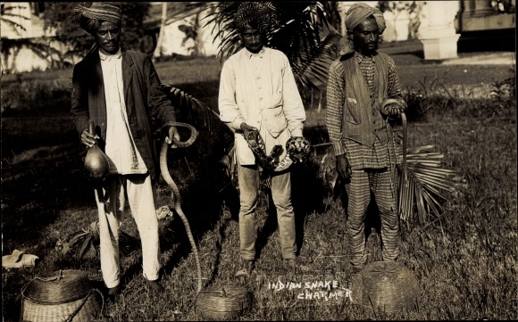 Photo Postcard Kolkata Calcutta India, Indian snake charmer, snake charmer