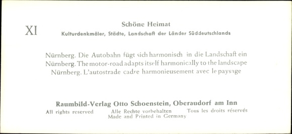 Stereo photo Nuremberg in Middle Franconia Bavaria, highway