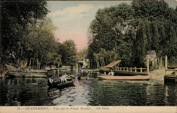 Postcard Dennemont Yvelines, view of the old mill