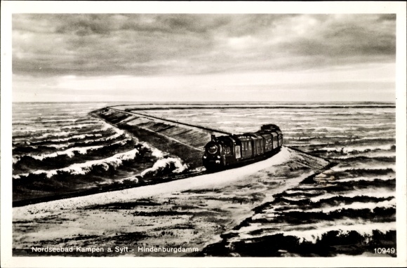 PC Nordseebad Westerland on Sylt, locomotive on the Hindenburgdamm