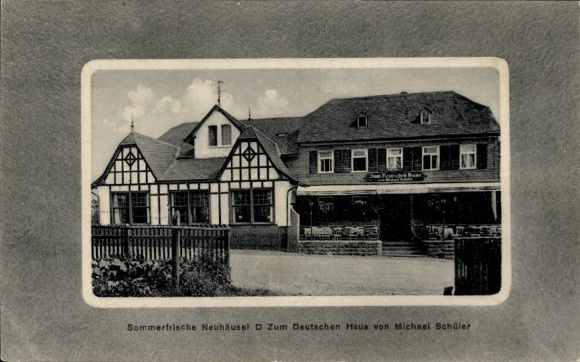 Postcard Neuhäusel in the Westerwald, Summer Resort German House by Michael Schüler