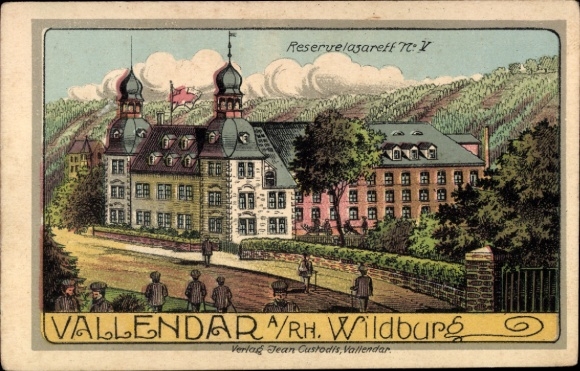 Chromo-Litho Vallendar am Rhein, Wildburg, reserve hospital