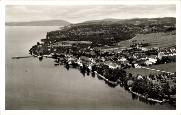 Ak Hagnau am Bodensee, Fliegeraufnahme