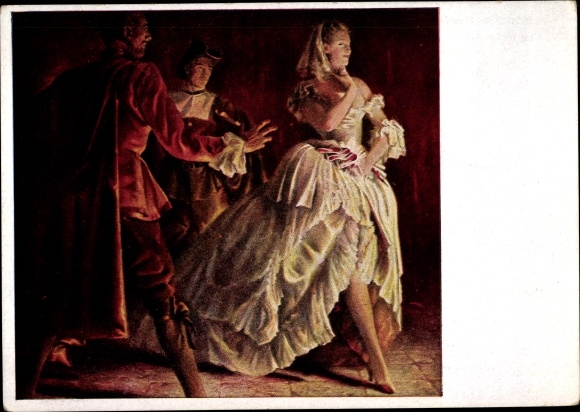 Kunstenaarskaart Engelhardt, juli, ontmoeting, HdK 267, uitgeverij Heinrich Hoffmann