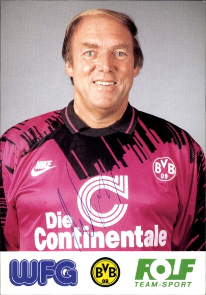 Autograph card footballer Hartmut Wiegandt, BVB 09, Borrussia Dortmund, autograph