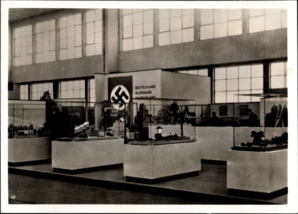 foto Bruxelles Brussel, Duitse stand op tentoonstelling in Brussel, maart 1940, II WO