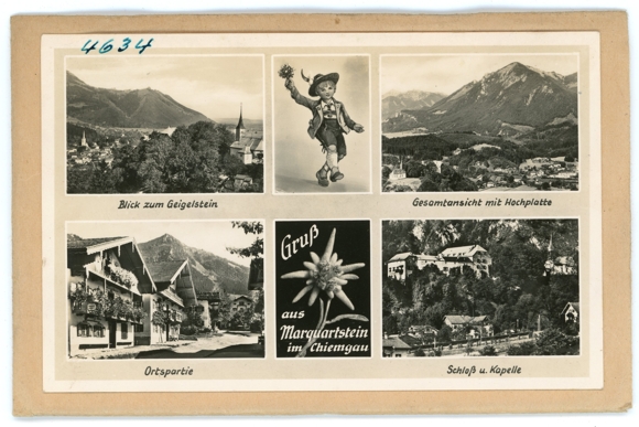 6 glass negatives Marquartstein in Chiemgau Upper Bavaria, house, total view, different views