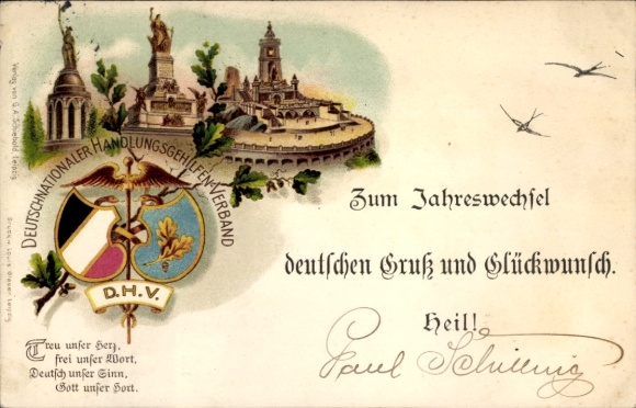 Coat of arms Chromo-Litho Bützow District Rostock, German National Sales Assistants Association
