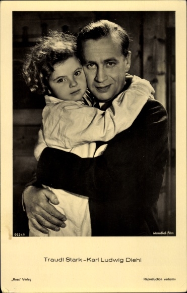 Postcard Actors Traudl Stark and Karl Ludwig Diehl, Ross 99241