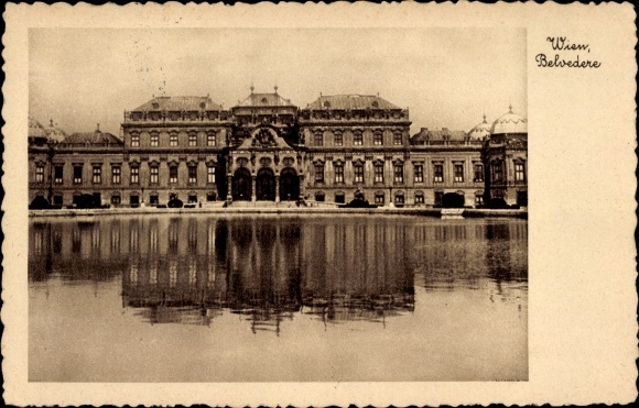 Postcard Vienna 3 Landstrasse, Belvedere Palace