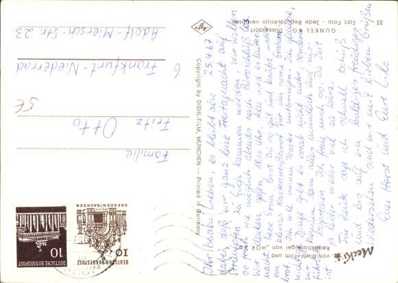 Postcard Mecki the hedgehog, we are coming, excursion, Mecki with children, snail