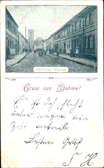 Postcard Dahme in der Mark, Jüterboger Straße