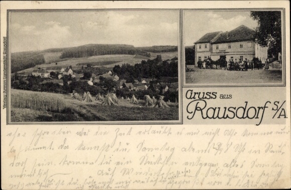 Ak Rausdorf in Thüringen, panorama, herberg