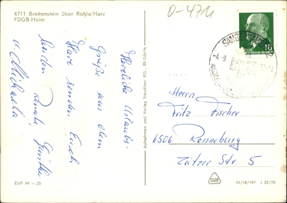 KP Breitenstein im Harz, dom FDGB, widok z zewnątrz