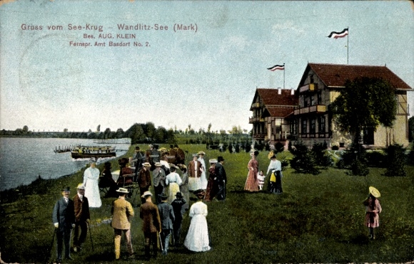 Postcard Wandlitz in Brandenburg, See-Krug Inn