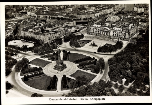 Photo Berlin Tiergarten, Zeppelin aerial photo, Germany rides, Königsplatz, Reichstag
