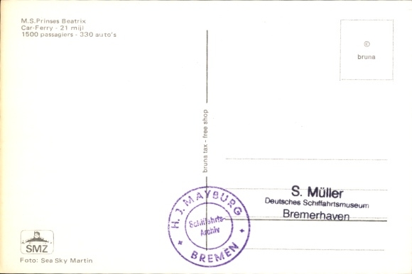 Ak Schip MS Prinses Beatrix, Sealink
