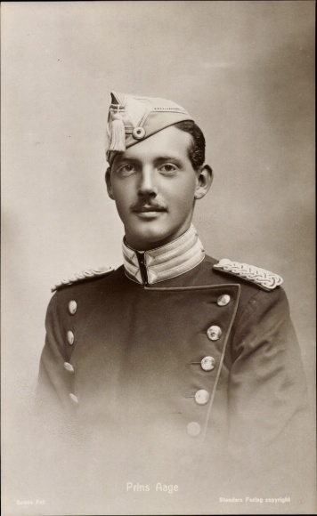 Ak Prins Aage, Prins Aage van Denemarken, zoon van Prins Waldemar, portret