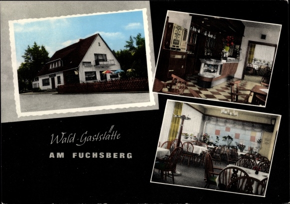 Postcard Klosterseelte Kirchseelte in Lower Saxony, forest restaurant on Fuchsberg, owner Hans Mathè