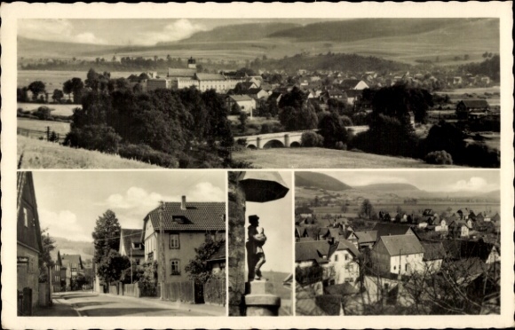 KP Untermaßfeld w Turyngii, panorama, przekrój ulicy, częściowy widok