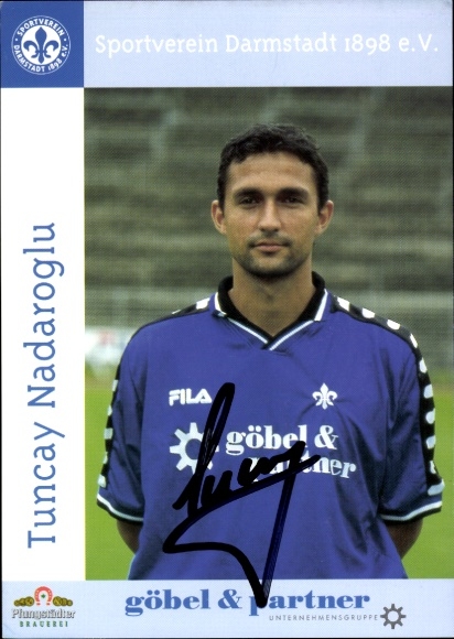 Autogrammkarte Fußballer Tuncay Nadaroglu, SV Darmstadt 98, Autogramm