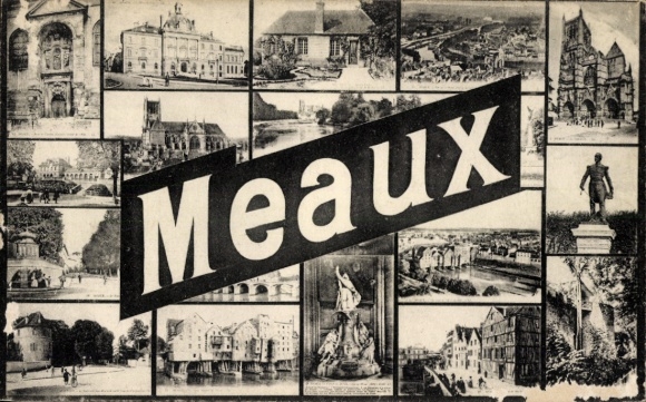 KP Meaux Seine-et-Marne, Eglise, pomnik, Hotel de ville