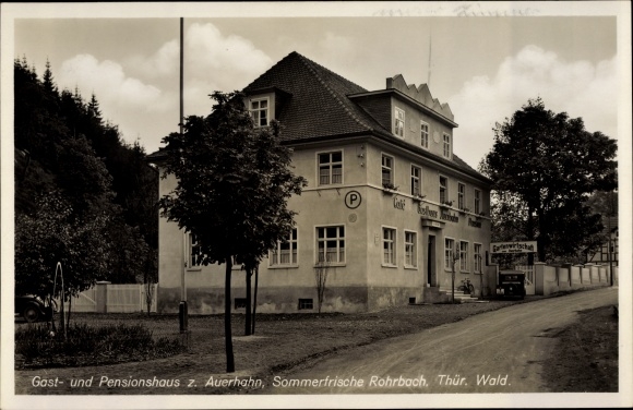 Postcard Rohrbach in Thuringia, Inn zum Auerhahn