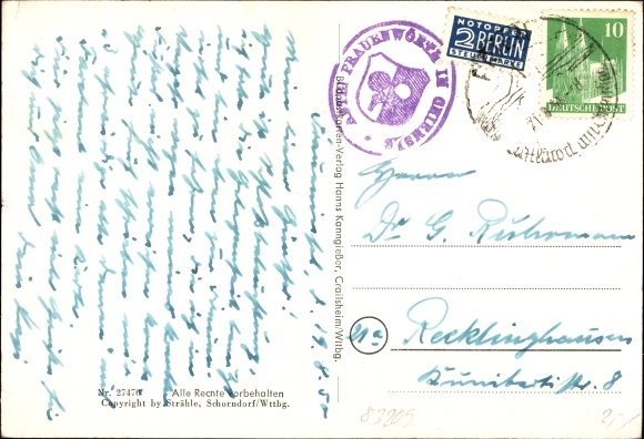 Postcard Fraueninsel Chiemsee Oberbayern, Panorama