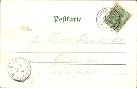 Chromo-Litho Simonswald in the Black Forest, general view