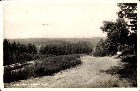 Postcard Klötze in the Altmark, Klötzer Forest